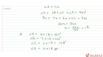 If `angle A, angle B, angle C and angle D ` of a quadrilateral ABCD, taken in