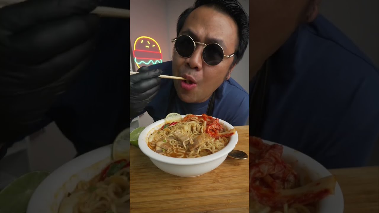 ต้มยำหมูเกาหลี #shorts #asmr #bankii