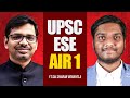 How he secured All India Rank 1 in UPSC ESE Exam without Coaching ft.Sai Charan G