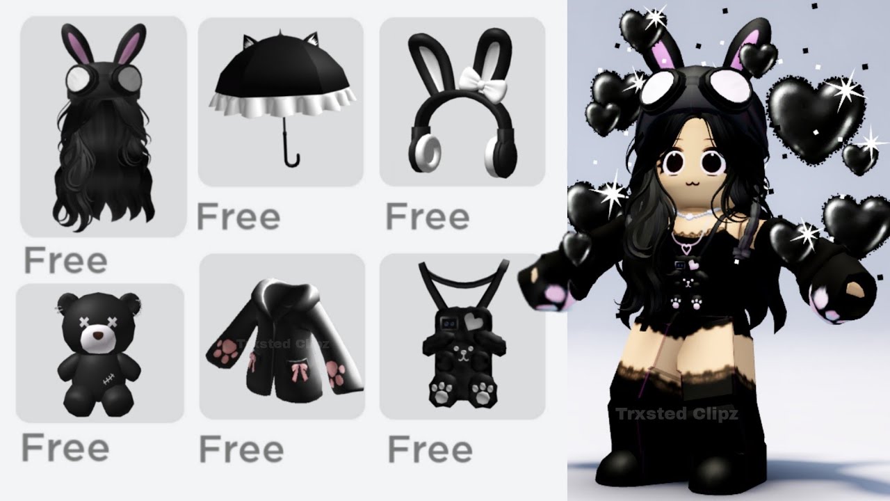 HURRY! GET THESE 15 FREE BLACK ROBLOX ITEMS NOW 