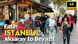 🇹🇷 Turkey Istanbul 2025 | Aksaray to Beyazit Istanbul 4K Walking Tour | Streets \& People Vibes