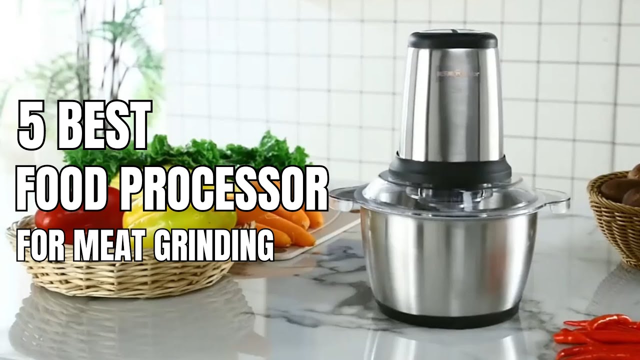 Syvio Food Processors with 2 Bowls, Meat Grinder 4 Bi-Level Blades