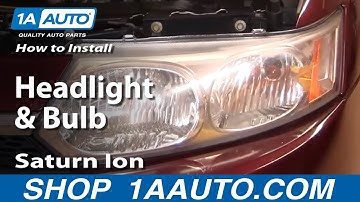 How To Replace Headlights & Bulbs 03-07 Saturn Ion