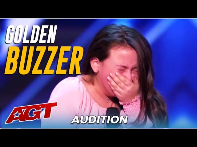 Roberta Battaglia: 10-Year-Old Canadian Girl With SHOCKING Voice! Sofia Vergara's GOLDEN BUZZER! 🇨🇦 class=