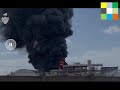 Un incendie sest dclar vendredi en fin de matine dans cette usine chimique situe  une dizaine