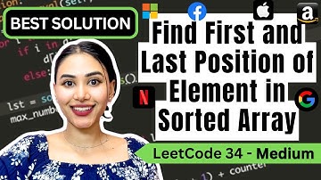 Find First and Last Position of Element in Sorted Array #leetcode