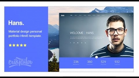 Hans - Material Design Personal Portfolio Html5 Template | Themeforest Review and Download