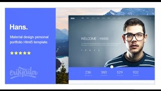 Hans - Material Design Personal Portfolio Html5 Template | Themeforest Review and Download