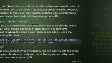 Fixing the steps Value Issue in React Native