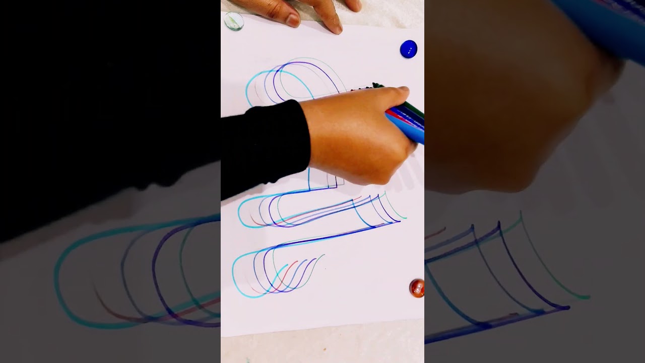 Colorful Arabic Calligraphy | Beautiful Art by ArtistKhushnuma.. #art #calligraphy #shorts