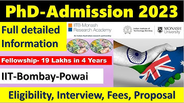 Indian-Australian Ph.D. Program 2023 II Direct Interview II 19 Lakh+ fellowship II Best PhD