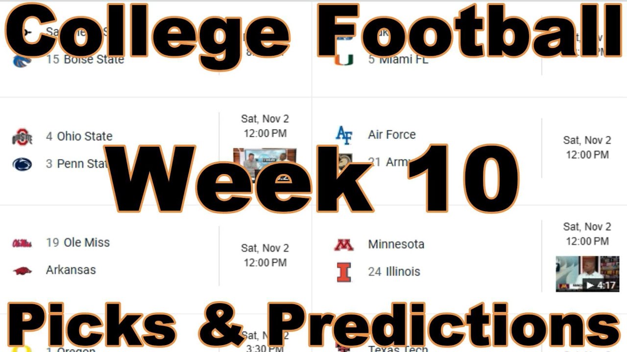 2024-college-football-week-10-picks-and-predictions-youtube