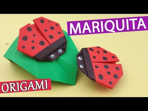 Cómo Hacer Una Mariquita De Papel Origami Fácil