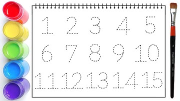 아이들을 위한 1부터 15까지 숫자쓰기 | 영어숫자놀이 | 숫자세기 | Learn to write Numbers | 1234 Number Names | 1 To 15 Numbers