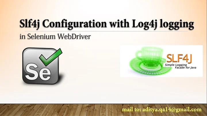 Slf4j Tutorial in Java | Logging framework using  Slf4j-Log4j Binding in Selenium