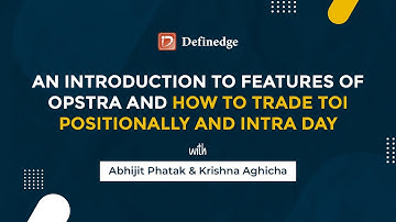 Introduction to features of Opstra and how to trade Total Open Interest Positionally and Intra Day