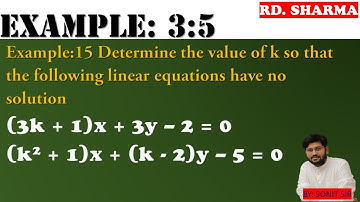 | (3k+1)x+3y-2=0 (k²+1)x+(k-2)y-5 =0 | determine the value of k so that following linear equation |