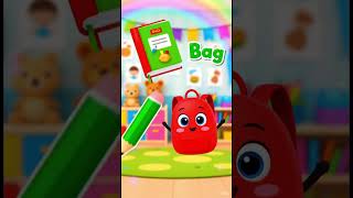 Book, Pencil &amp; Bag! 📚✏️🎒 | School Supplies for Kids #shorts #kidikid #kidikid #education #cartoon