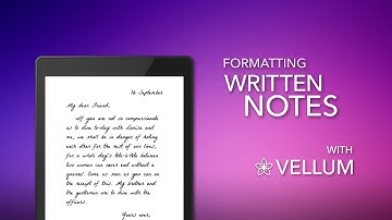 Formatting Written Notes with Vellum