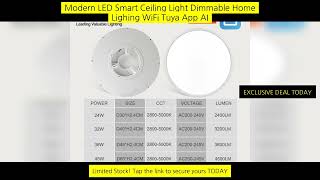 Modern Led Smart Ceiling Light Dimmable Home Lighing Wifi Tuya App Ai Voice screenshot 3