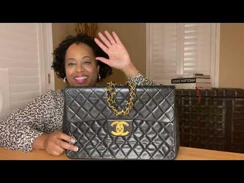 Chanel Vintage Classic Medium Double Flap Dark Beige Quilted