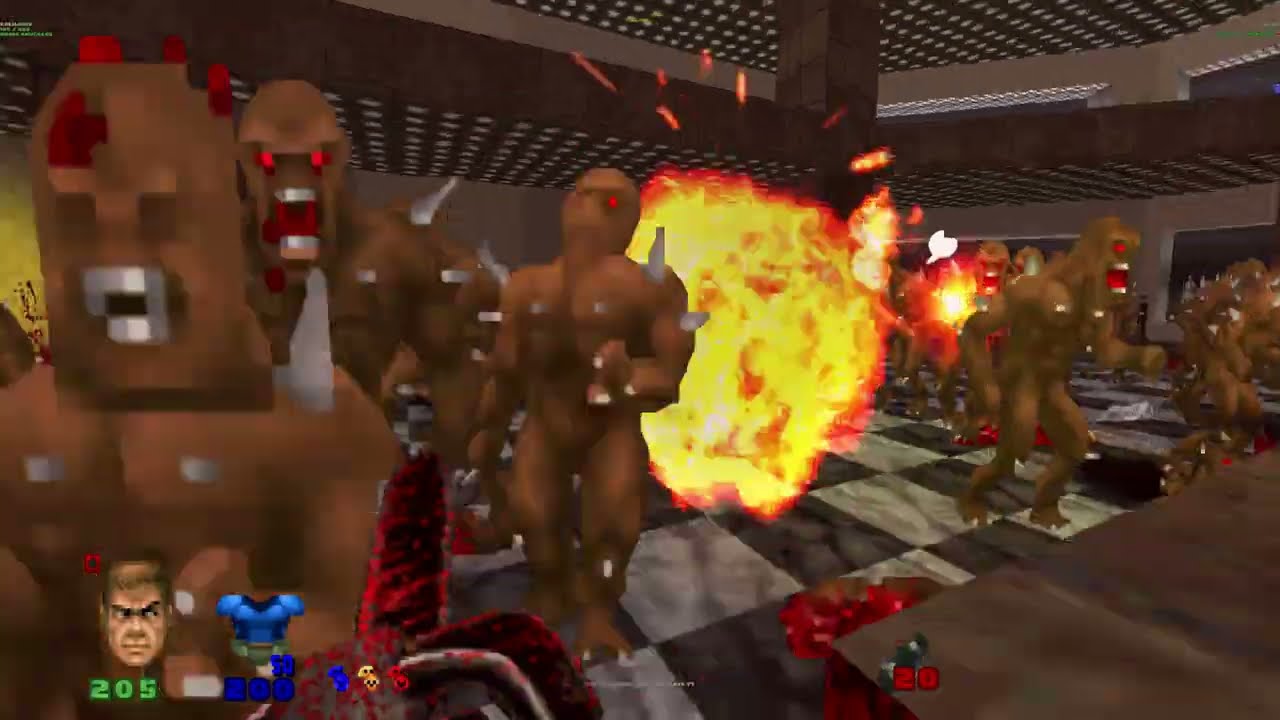 400 IMP s vs Mines Mod 3 Players Random Weapons Brutal Doom v21 CooP Online