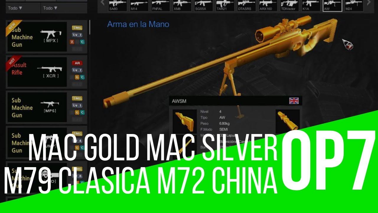 Cuenta Nivel 64 Partes Doradas Mac Gold Mac Silver M79 Clasica China Lake TP5 M72 Roja l Operation7 juegos panamericanos 2019 en vivo