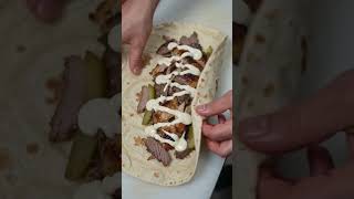 Golden Shawarma Wrap Ultimate Meat Carving 🌯🔥