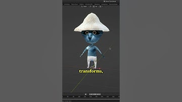 Apply scale to all separate objects for Smurf Cat meme - low poly 3d model game character in Blender