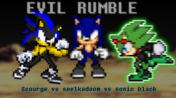 Scourge vs seelkadoom vs Sonic black : part 1-