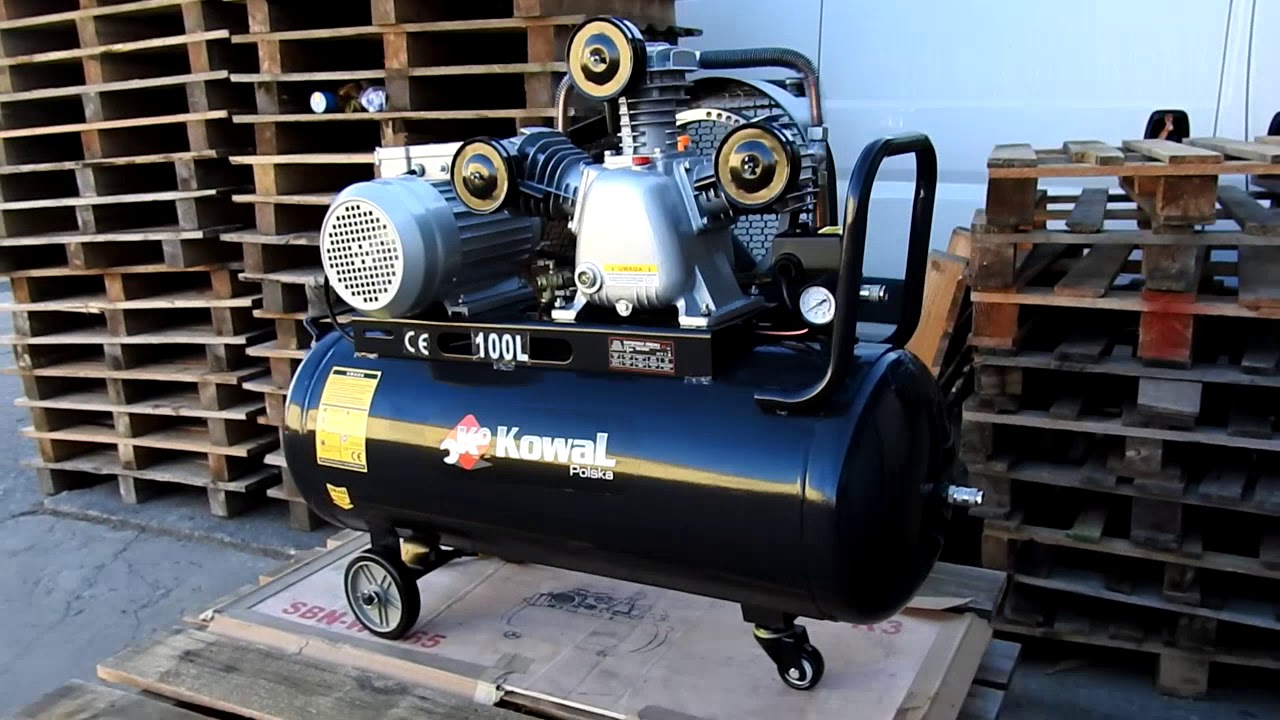 Kompresor KowaL Polska 100L seria K3, butla 35cm x 105cm 100 Litrów - MEGA WYDAJNY 230v, 3 Tłokowy