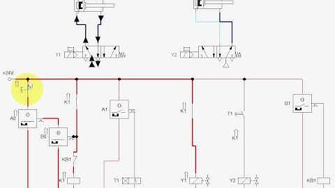 Electro Pneumatic A+B+A B  with time delay