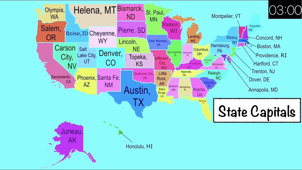 Capital us state name a List of
