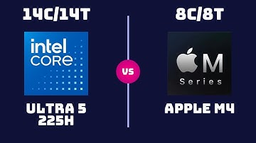 Intel Core Ultra 5 225H vs Apple M4 (8-Core) – CPU Comparison