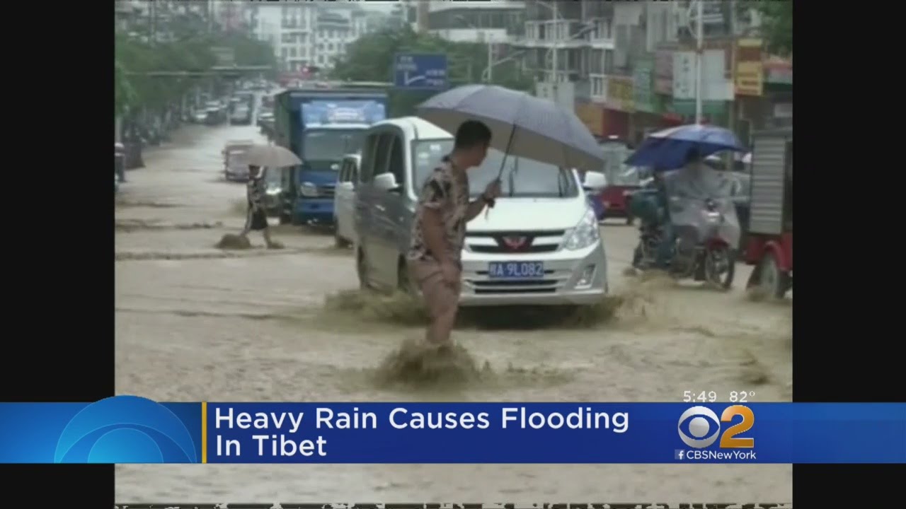 baga township tibet falling rain.com Heavy Rain Causes Flooding In Tibet