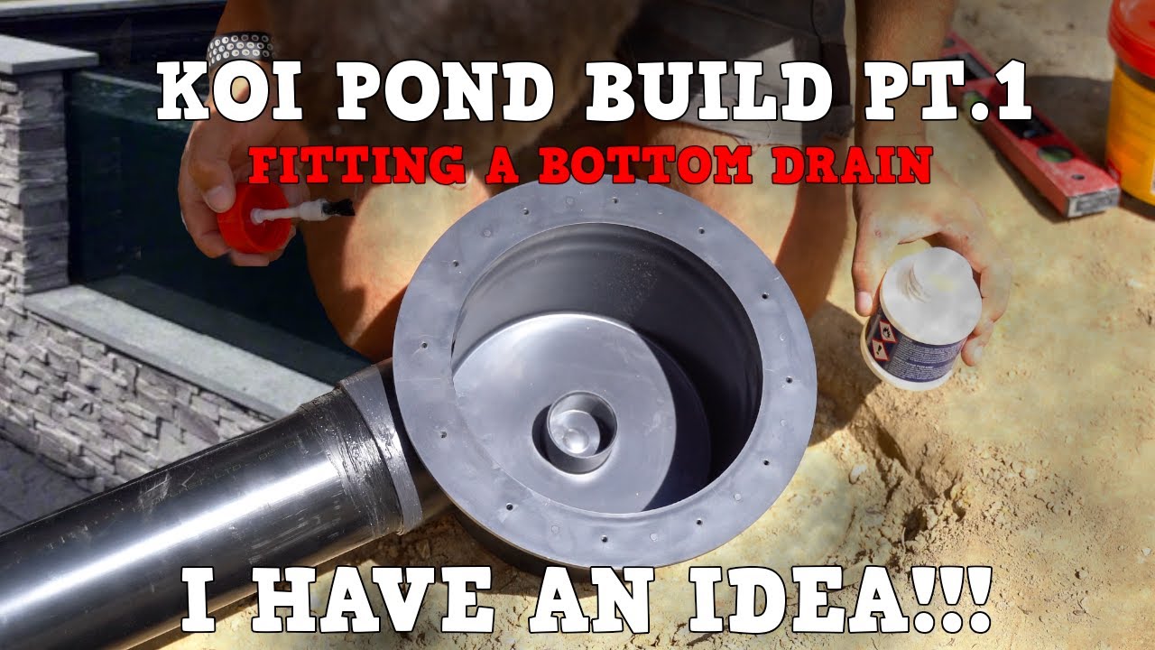 FIRST ATTEMT AT A KOI POND PT.1 Digging, pipework and fitting a 4 inch bottom drain.