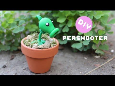 Plants vs Zombies Peashooter Polymer Clay Tutorial
