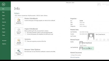 Inspect a Document and Remove Hidden Properties - Excel 2013
