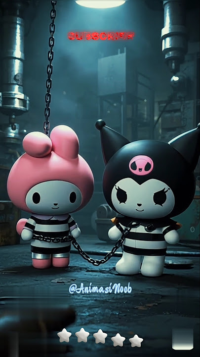 Kuromi And My Melody In The Cage With Chain #cartoon #animation #kuromi