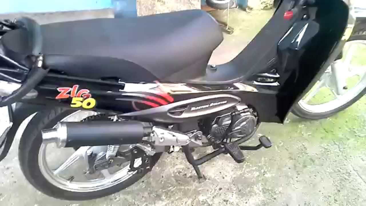 Zig 50cc ronco com escapamento e filtro esportivo, ponteira especial e motor original