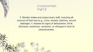 Nursing care plan for the ''Fluid volume deficit'