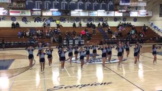 ACHS Cheer JV and Varsity (blue team) halftime