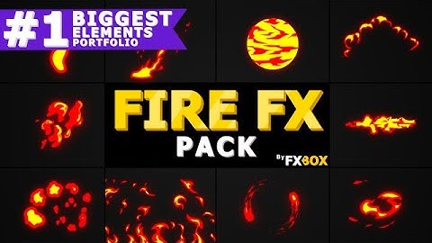 Cartoon Fire FX Pack Stock Motion Graphics