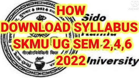 #BA/Bsc SKMU SYLLABUS DOWNLOAD  ALL SEMESTER