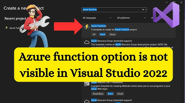 Fix: Azure function option is not visible in Visual Studio 2022