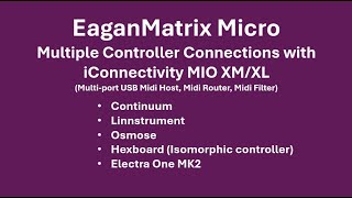 EaganMatrix Micro - Using it with MPE Controllers & iConnectivity MIO