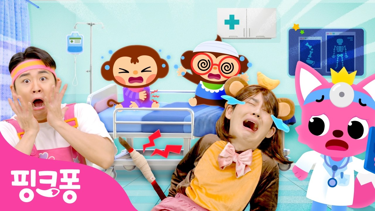 [NEW✨] 쿵쾅쾅! 호이와 다섯 마리 원숭이 | 호이의 놀이교실⭐️ 15화 | Five Little Monkeys | 동물동요 | 핑크퐁! 인기동요