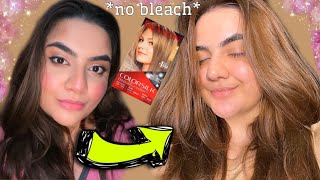 using the revlon dark ash blonde dye to get lighter hair without bleach
