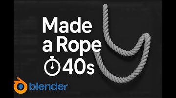 How to Make a Rope Shape in Blender Fast!