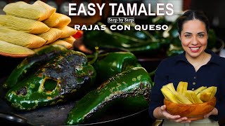 Tamales with cheese and peppers | Tamales de rajas con queso | Mexican Food | Villa Cocina